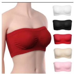 Pack OF 3 Girls New Style Seamless Strapless Bra Free Size Free Gift