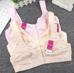 Pack of 2 Front Open Bra with Buttons β Soft, Supportive & Stylish - Cotton Jersey