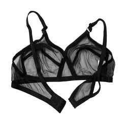 Pack of 2 Non-Padded & Non-Wired Full Net Transparent Cotton Bras