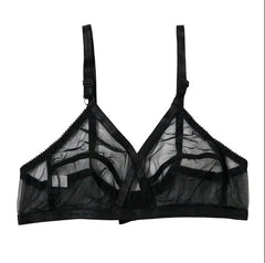 Pack of 2 Non-Padded & Non-Wired Full Net Transparent Cotton Bras